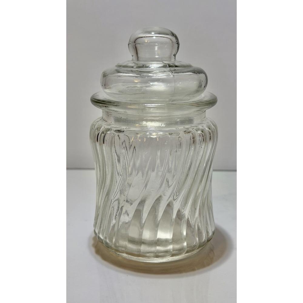 NEW Ribbed Tight Seal Jar w/ Bubble Gum Style Lid 5" Apothecary ~ Your Choice ~